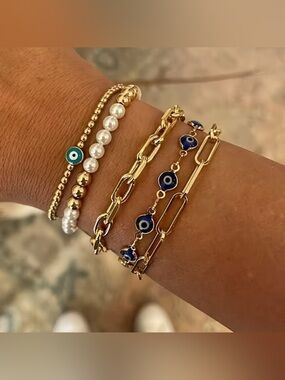 Evil eye bracelet set #2649